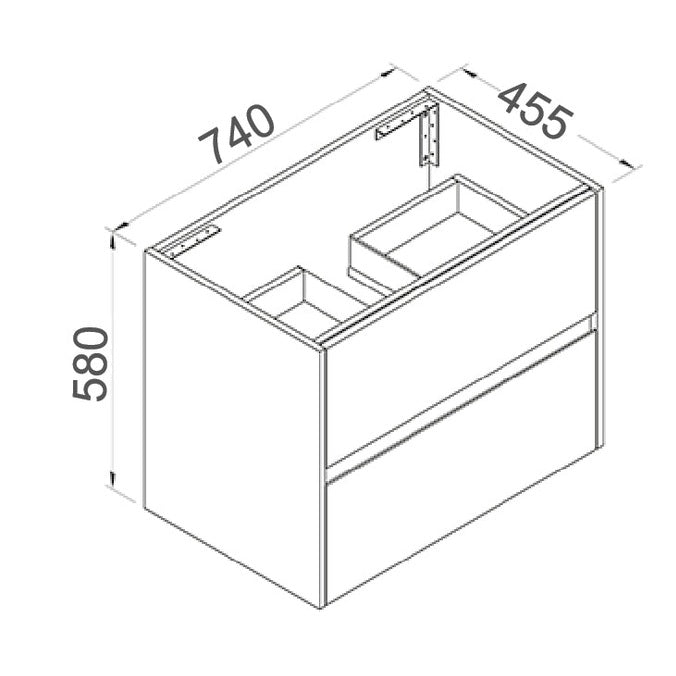 NUTRO Wall Hung Vanity - Blue Bathware
