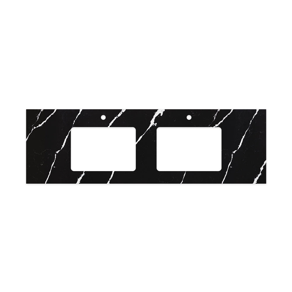 Fienza - Silica Free Stone Top, Rectangular Full Depth - Double Undermount