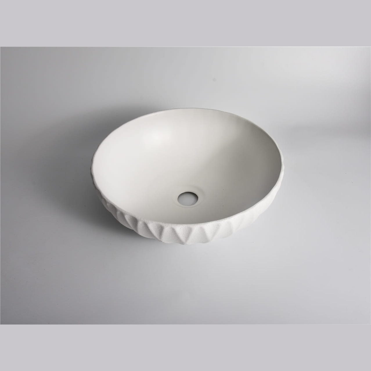 Polar-40-Ruby Texture White at Blue Bathware