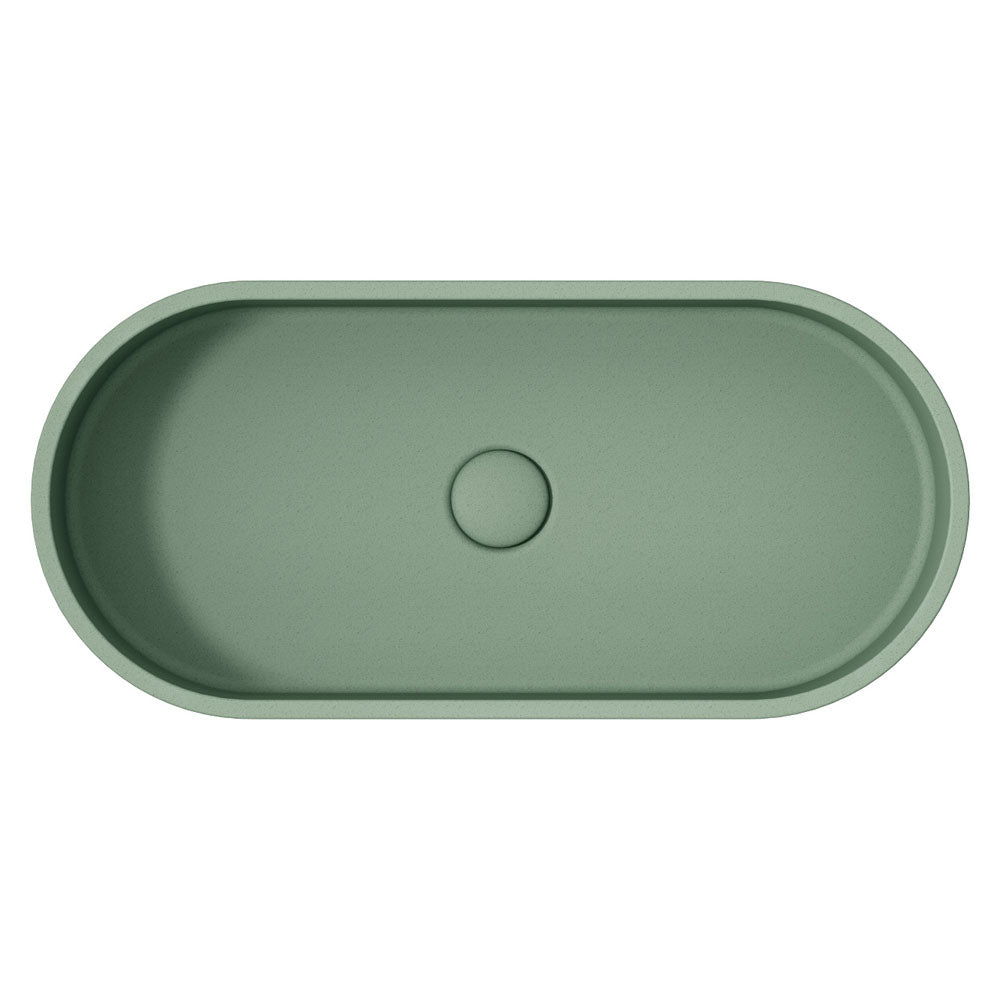Fienza Jada Pill Concrete Above Counter Basin, Sage