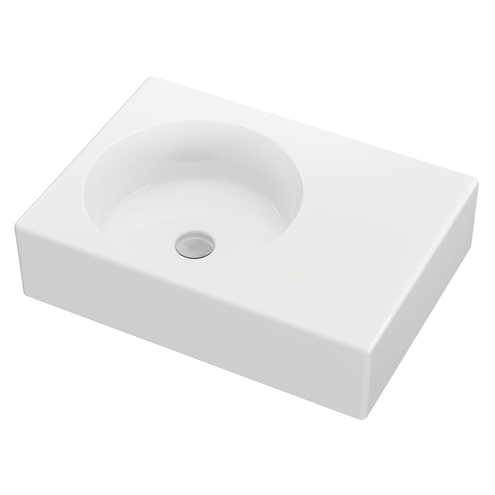 Fienza Reba Left Bowl Wall Basin, No Tap Hole