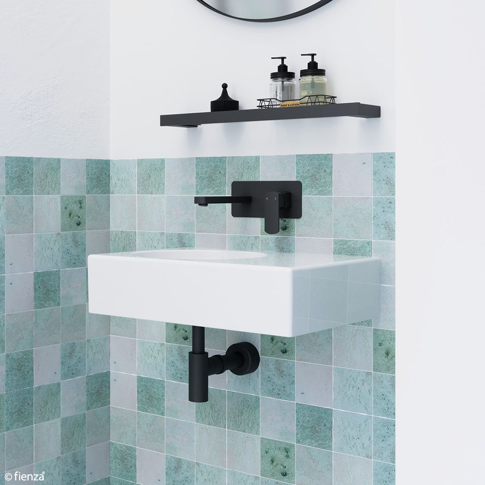 Fienza Reba Left Bowl Wall Basin, No Tap Hole