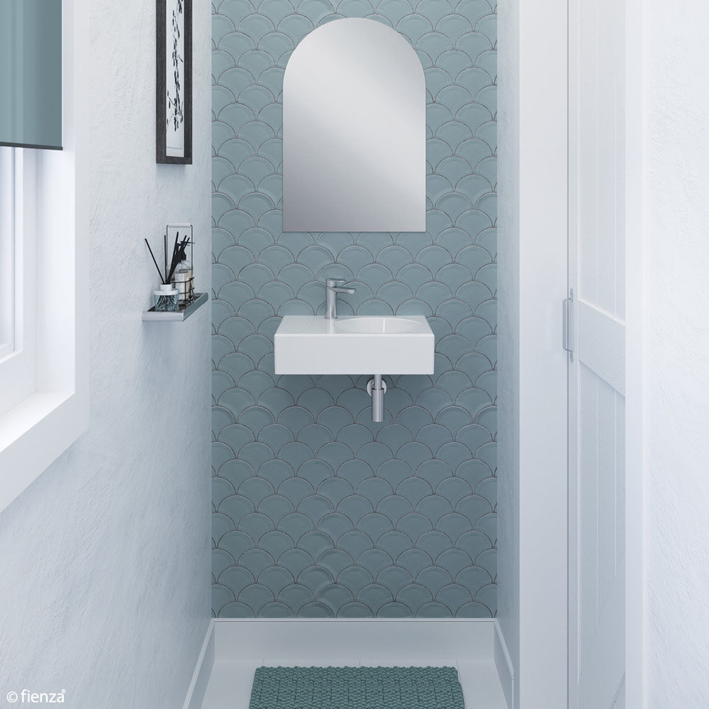 Reba Right Bowl Wall Basin, 1 Tap Hole