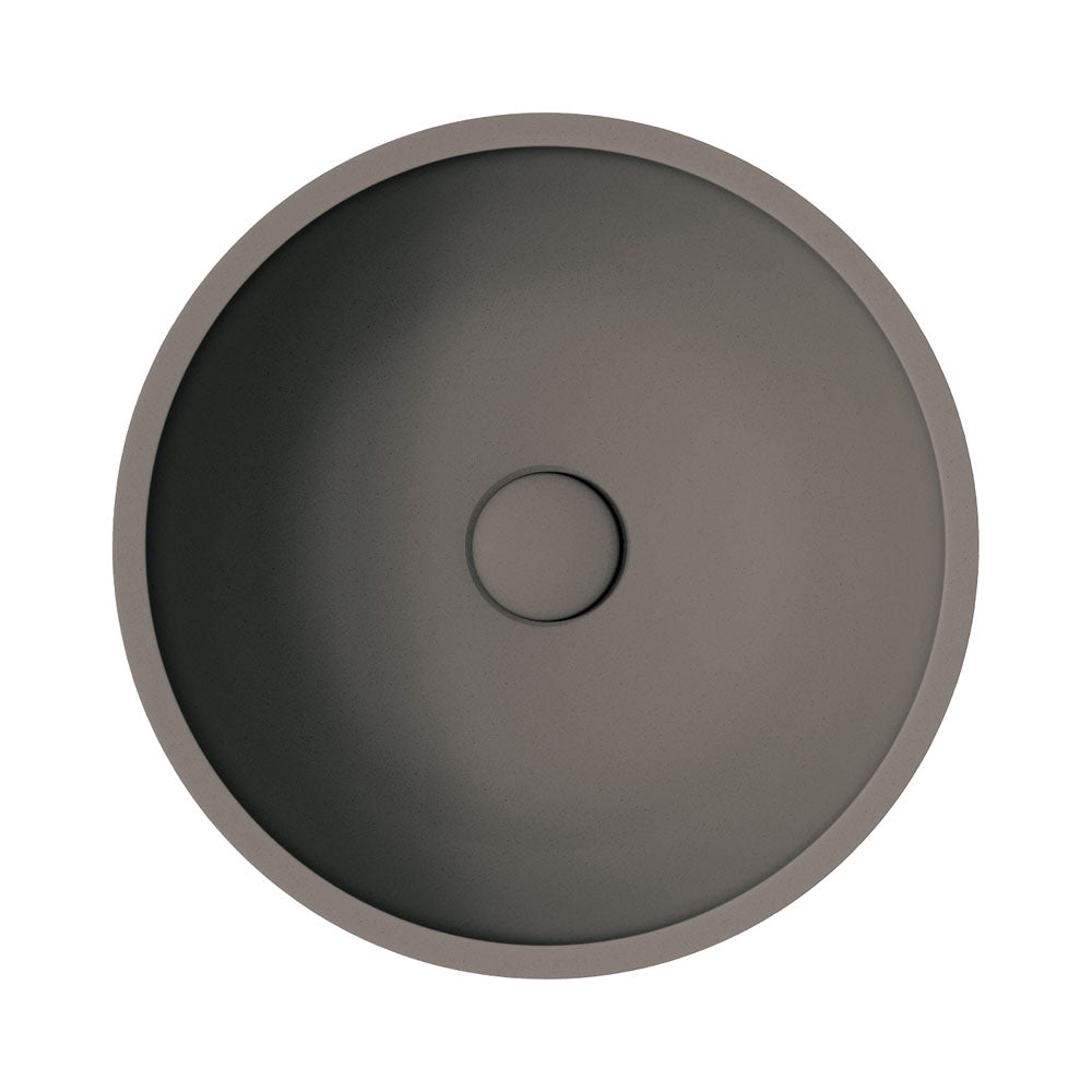 Alba Round Concrete Above Counter Basin, Warm Grey
