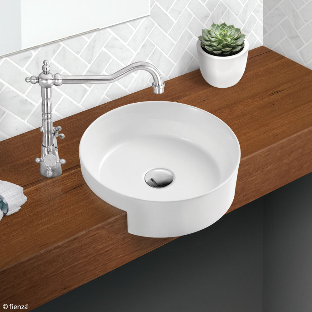 Fienza Reba Semi-Recessed Basin, No Tap Hole