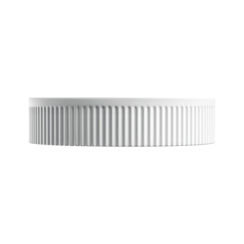 Eleanor Arch Above Counter Fluted Basin, Matte White