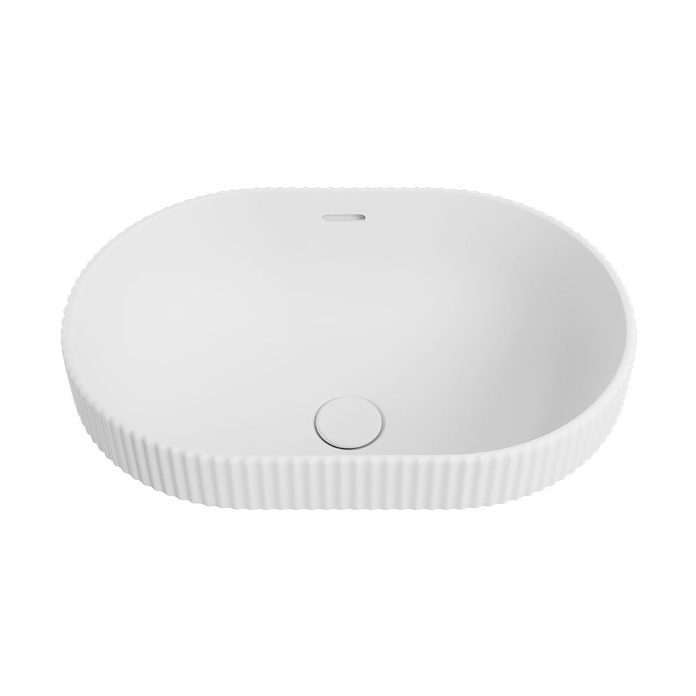Eleanor Oval Semi-Inset Basin, Matte White