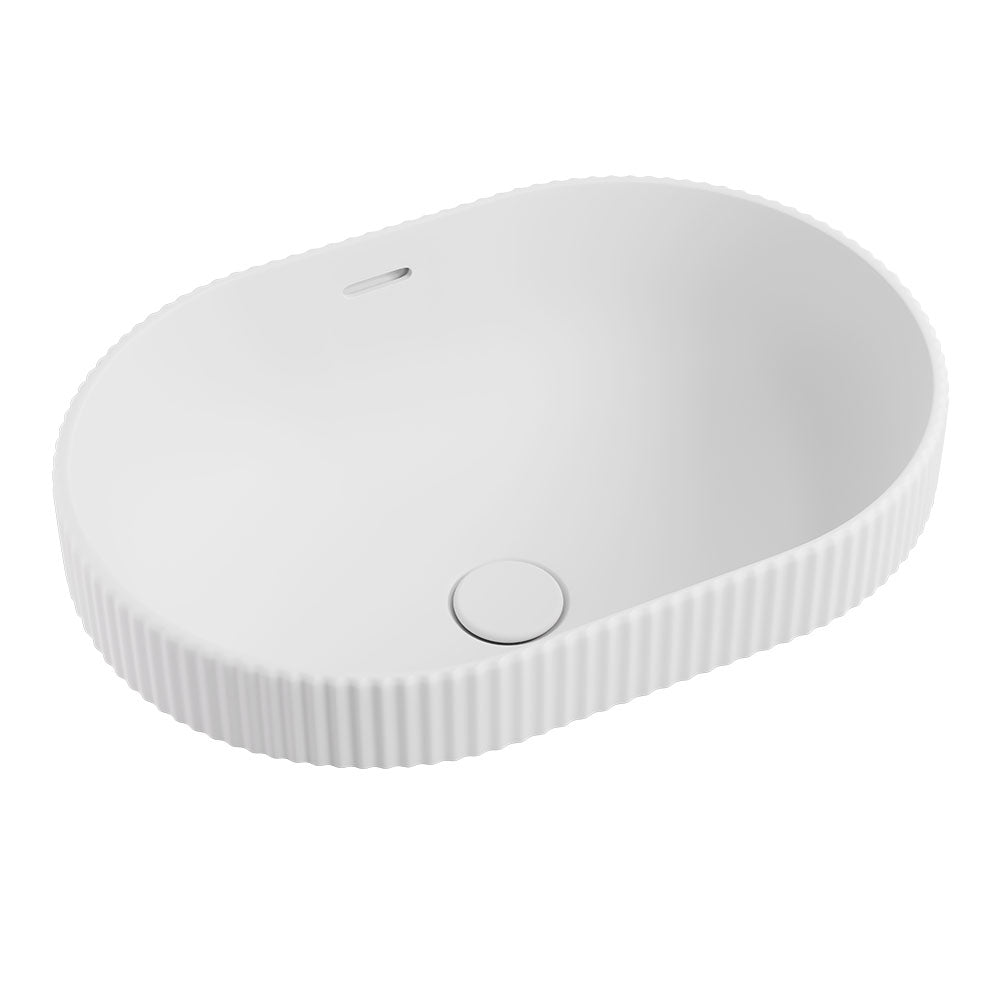 Eleanor Oval Semi-Inset Basin, Matte White