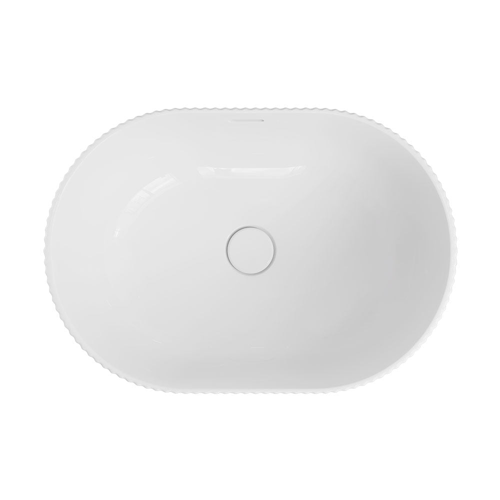 Eleanor Oval Semi-Inset Basin, Gloss White