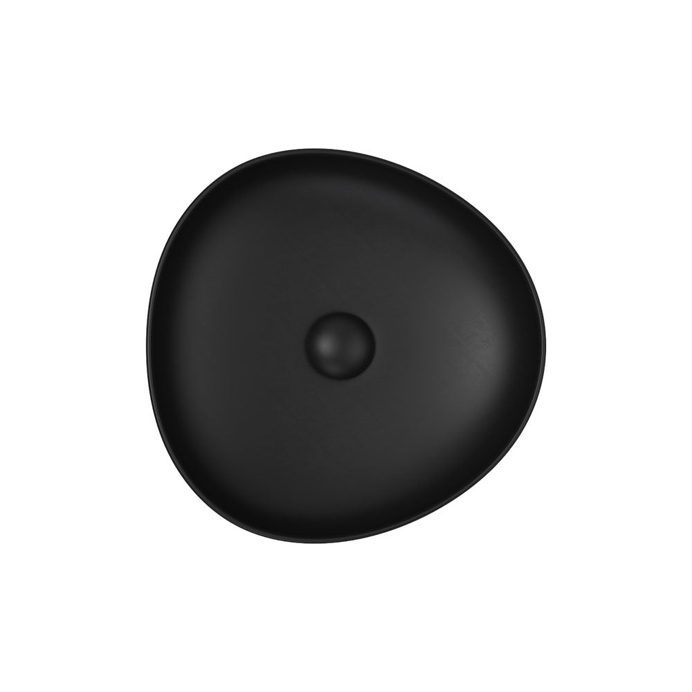 Pebble Small Above Counter Basin, Matte Black