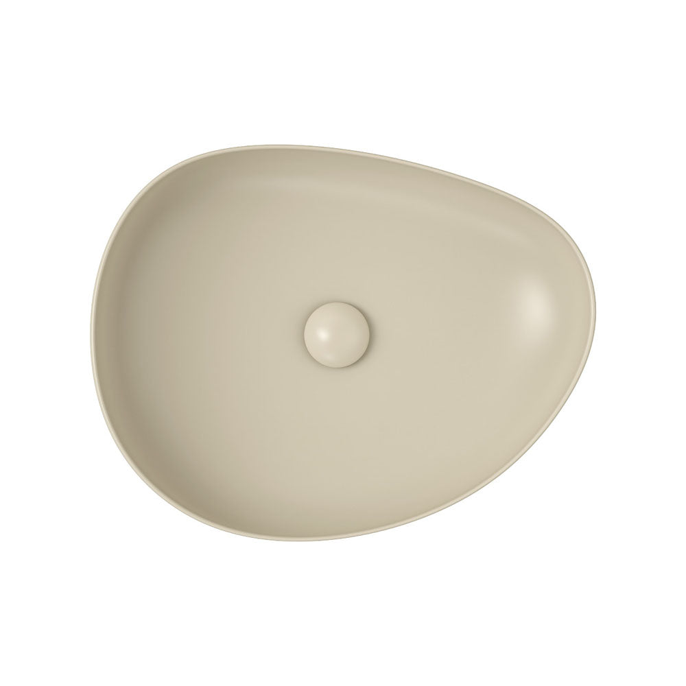Pebble Medium Above Counter Basin, Matte Khaki