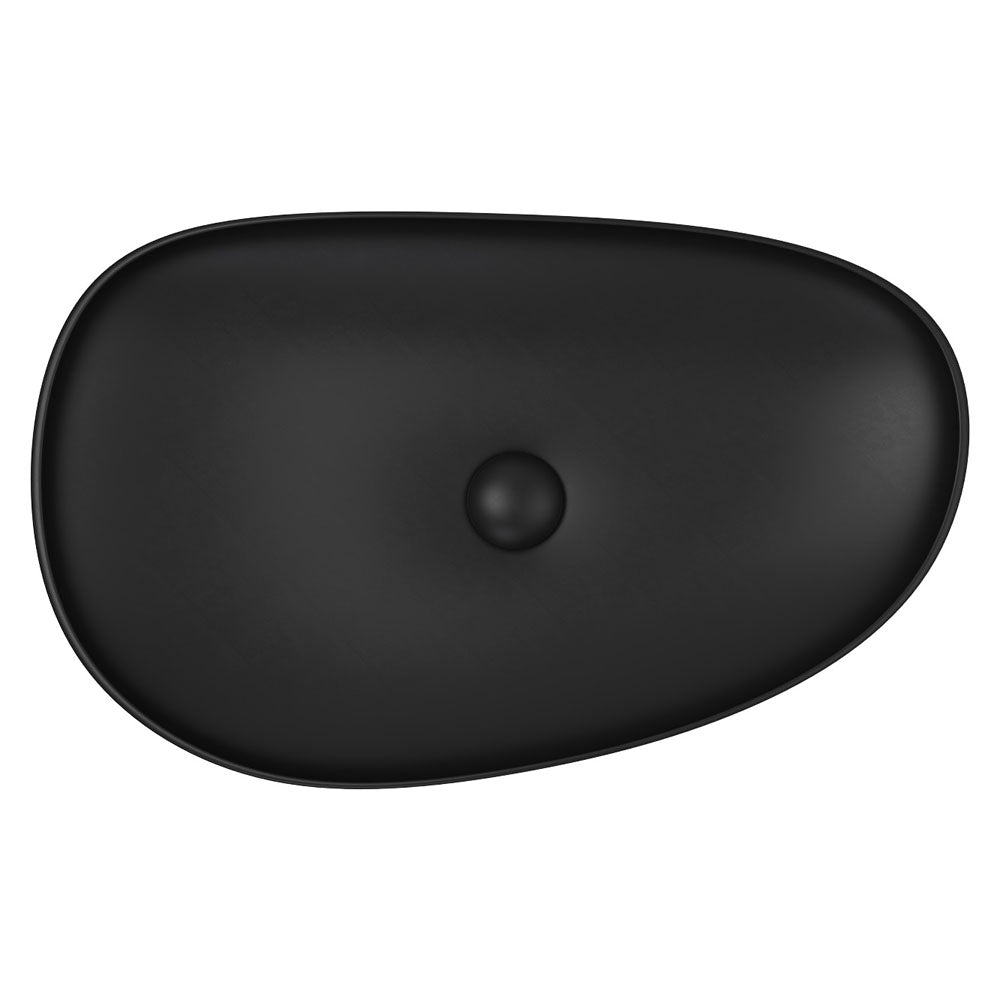 Pebble Large Above Counter Basin, Matte Black