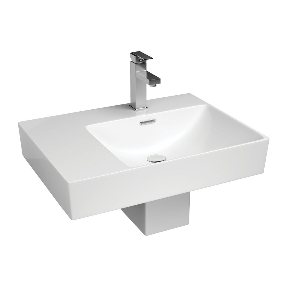 Tono Care Wall Basin with Integral Shroud, Right Bowl