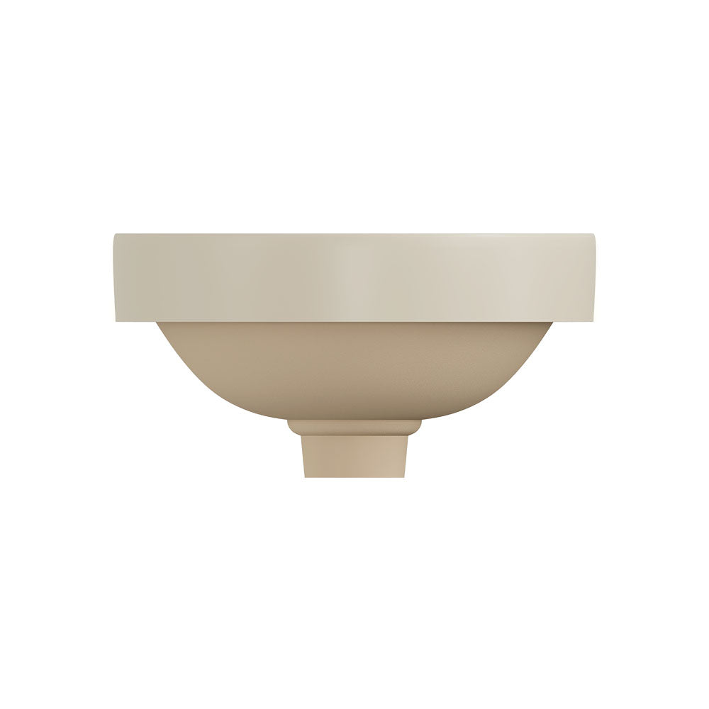 Aluca Round Semi-Inset Basin, Matte Khaki