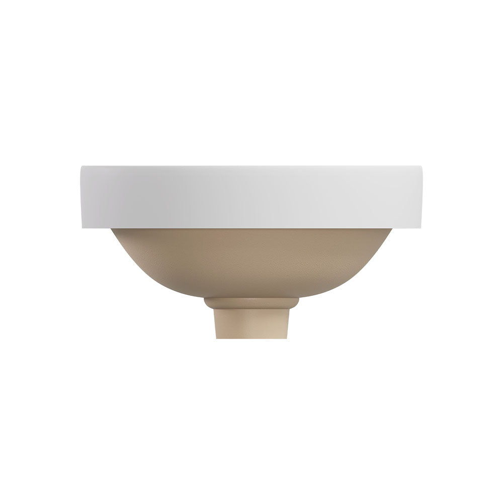 Aluca Round Semi-Inset Basin, Matte White
