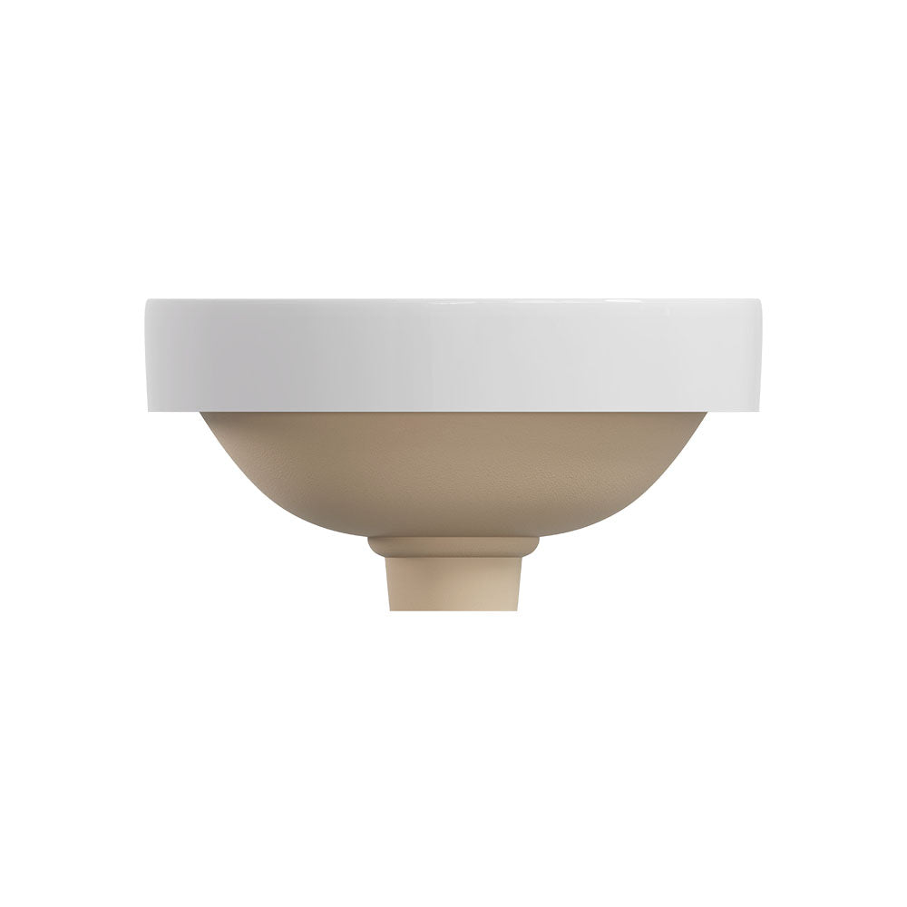 Aluca Round Semi-Inset Basin, Gloss White