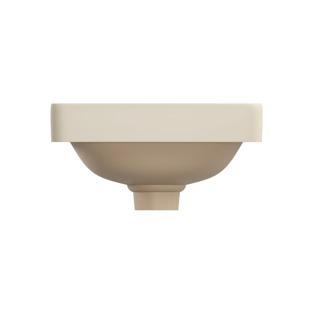 Aluca Square Semi-Inset Basin, Matte Khaki