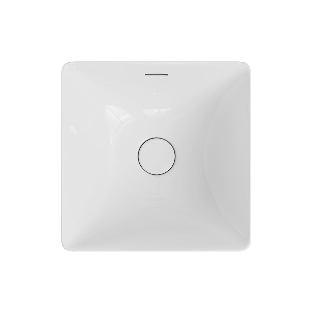 Aluca Square Semi-Inset Basin, Gloss White