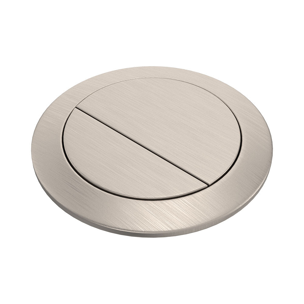 Back to Wall Round Toilet Flush Buttons, PVD Brushed Nickel