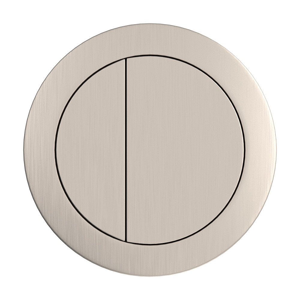 Back to Wall Round Toilet Flush Buttons, PVD Brushed Nickel