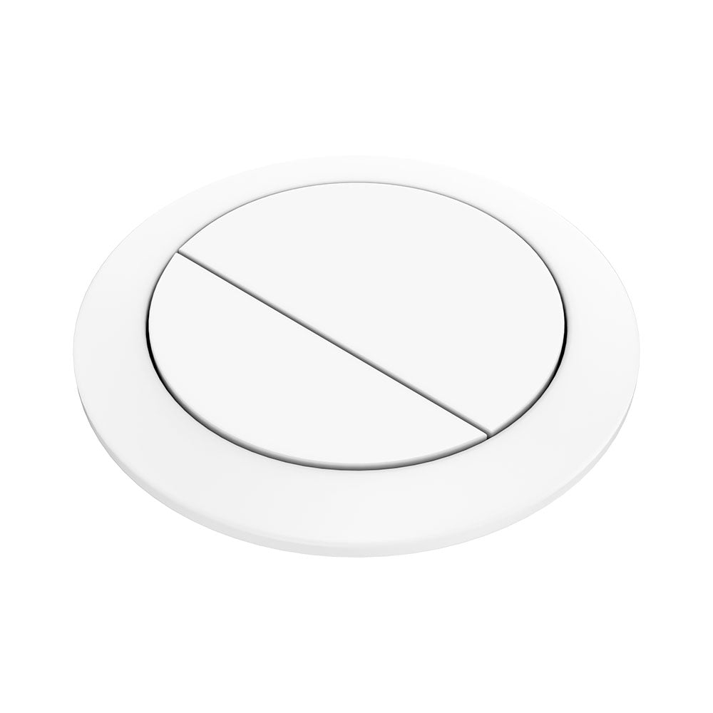 Back to Wall Round Toilet Flush Buttons, Gloss White