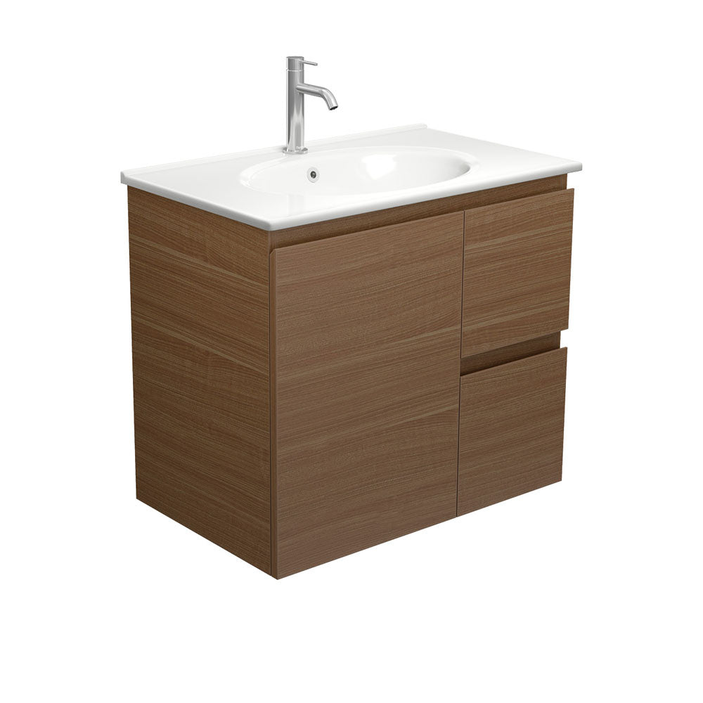 Rotondo Edge Walnut 750 Wall Hung Vanity
