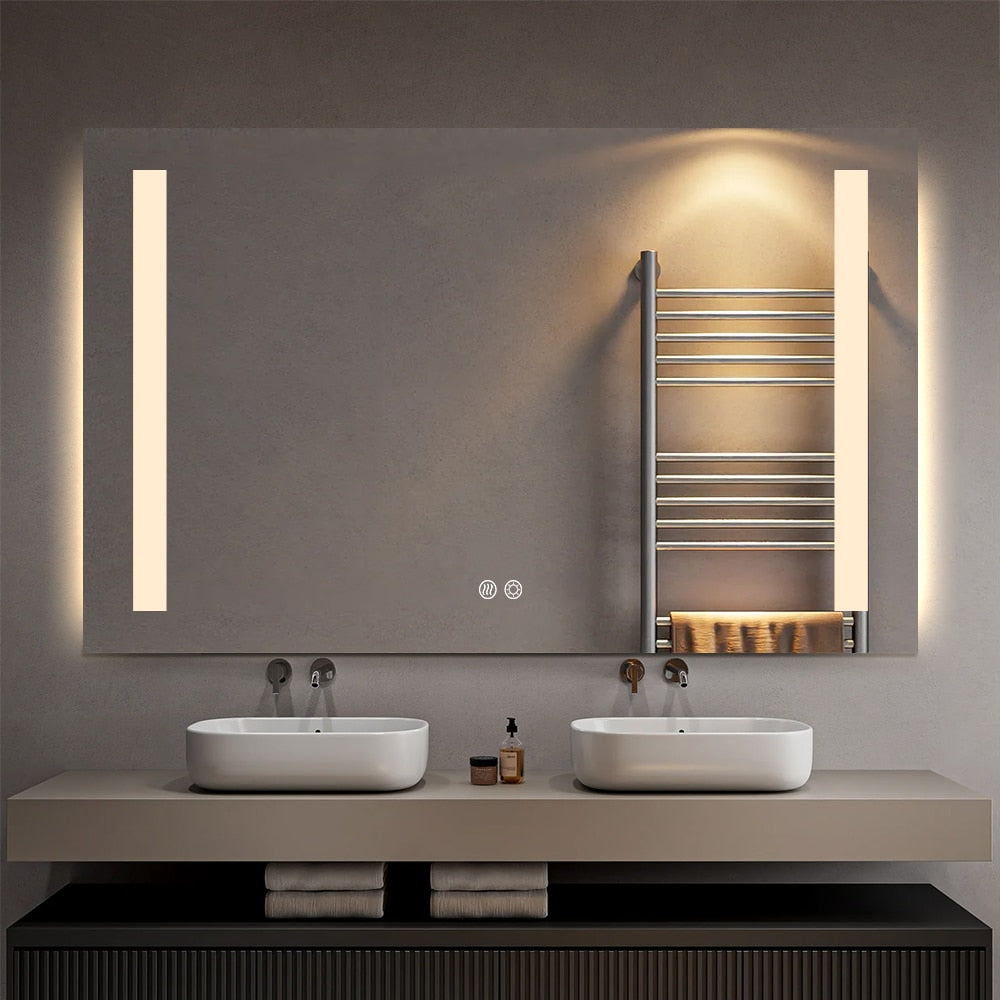 Rectangular Frosted Frontlit LED Mirror Frameless