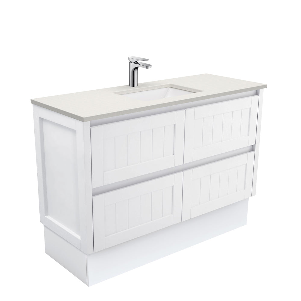 Sarah Roman Sand Undermount 1200 Hampton Vanity on Kick