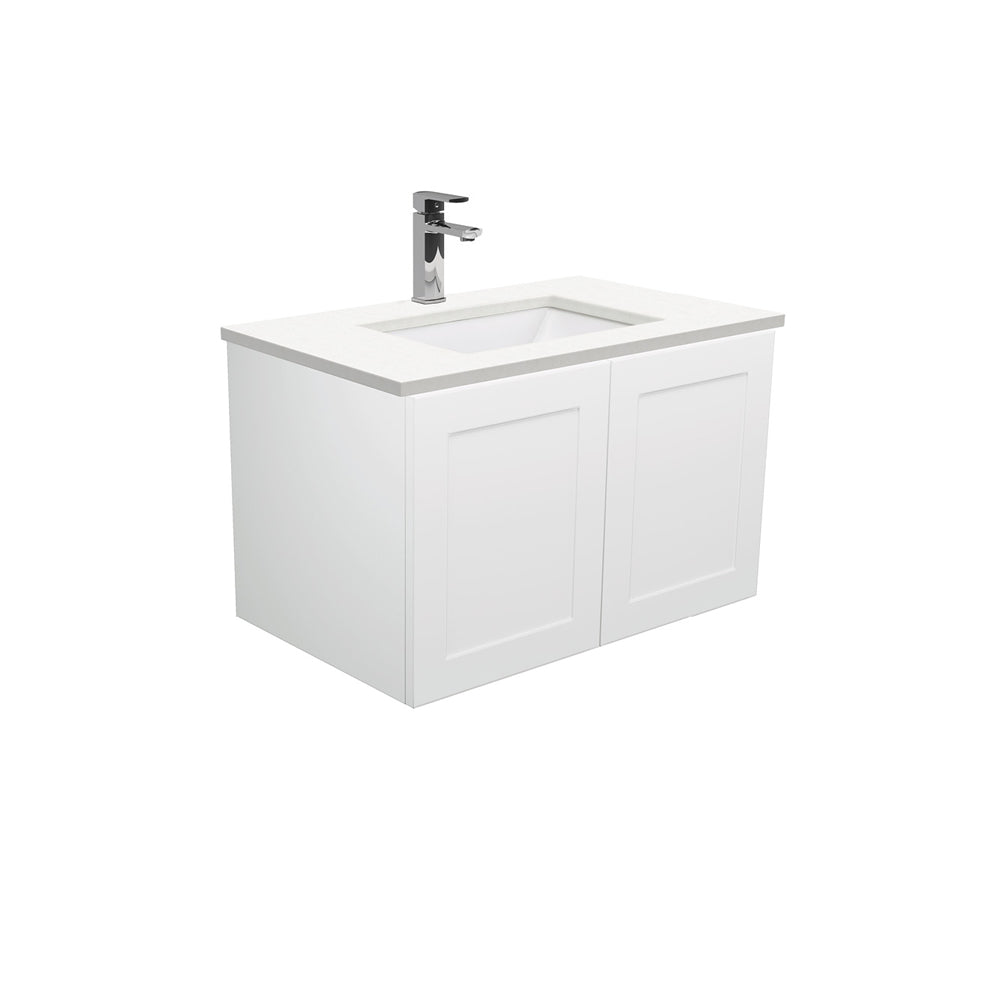 Sarah Crystal Pure Undermount 750 Mila Wall-Hung Vanity, Right Drawers