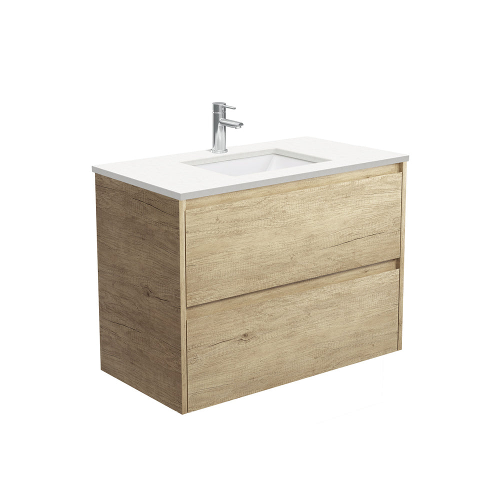 Sarah Crystal Pure Undermount 900 Amato Scandi Oak Wall-Hung Vanity