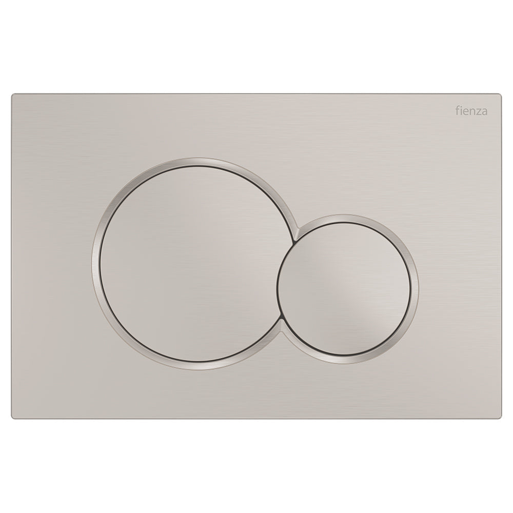 Fienza Sigma Round Button Flush Plate, Brushed Nickel