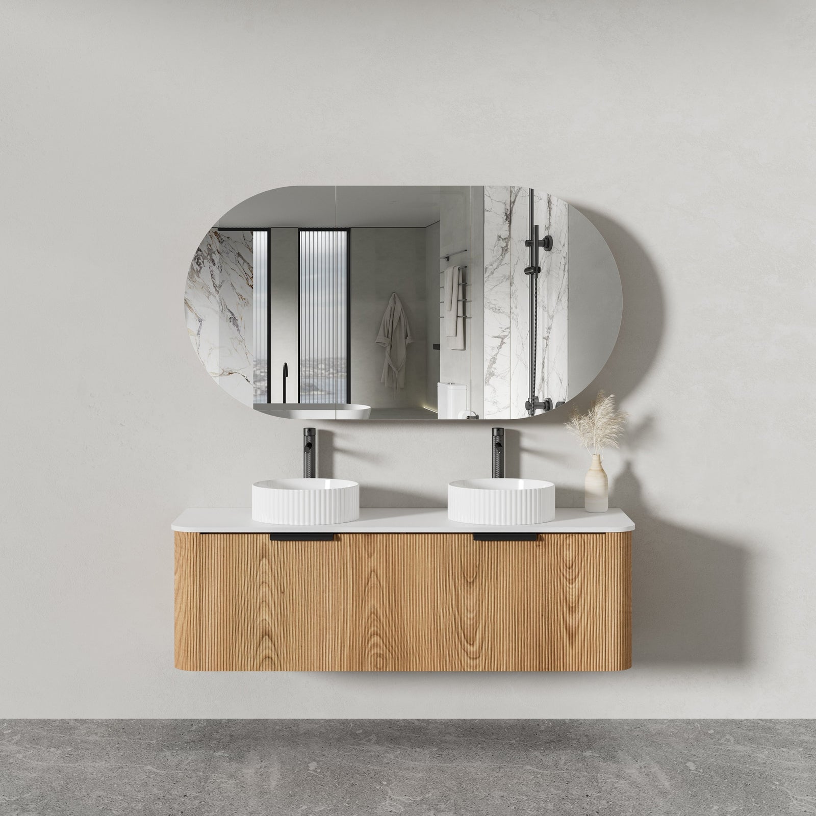 STELLA Wall Hung Vanity - Blue Bathware