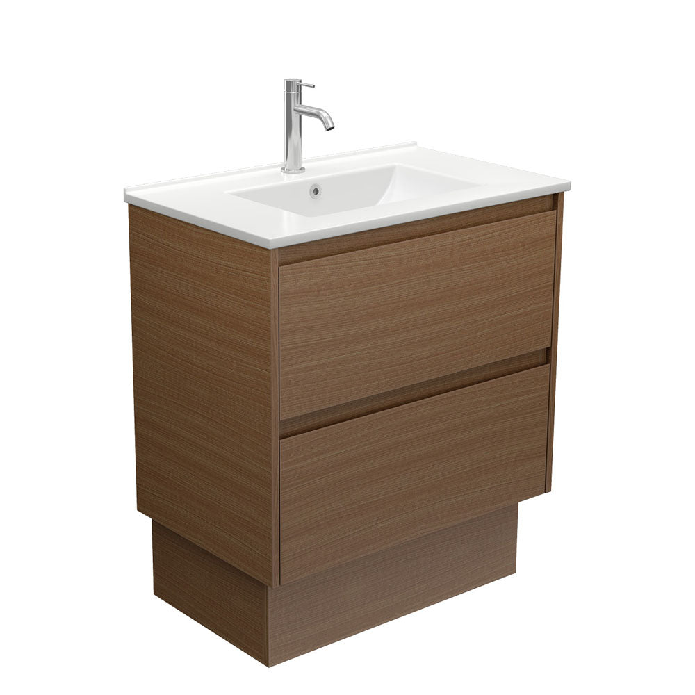 Dolce Amato 750 Walnut Vanity On Kick