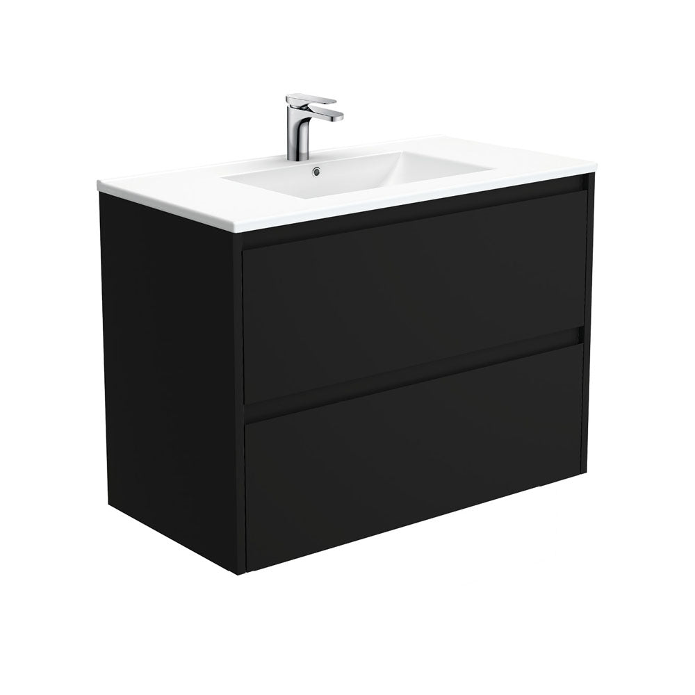 Dolce Amato 900 Satin Black Wall-Hung Vanity