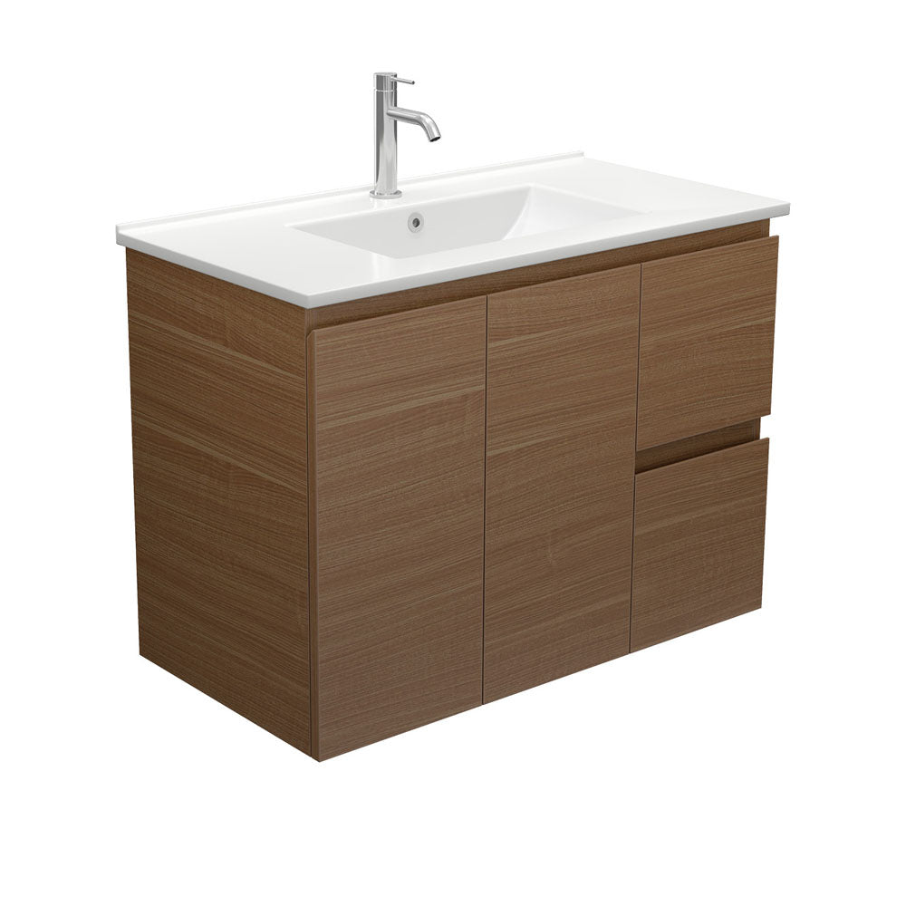 Dolce EdgeWalnut 900 Wall Hung Vanity