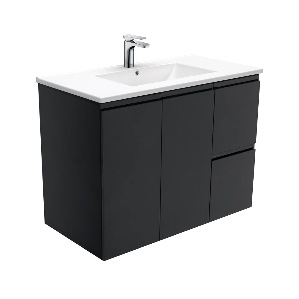 Dolce Fingerpull Satin Black 900 Wall-Hung Vanity