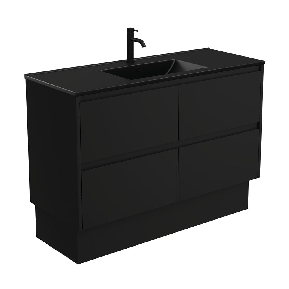 Dolce Matte Black Amato 1200 Satin Black Vanity On Kick