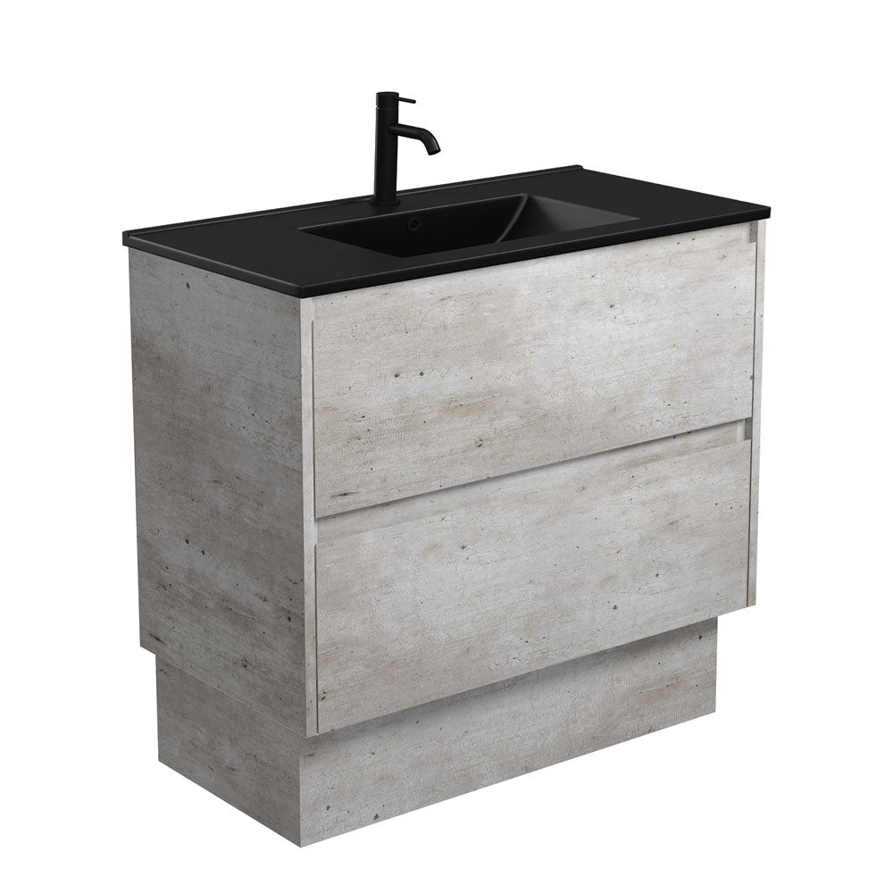 Dolce Matte Black Amato 900 Industrial Vanity On Kick