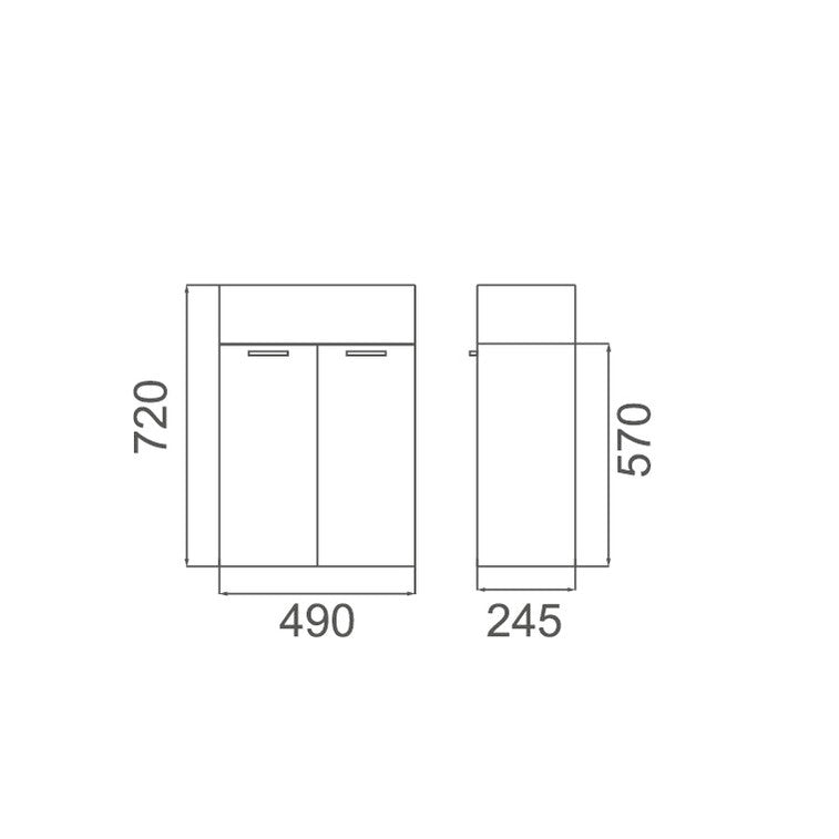 TINY Wall Hung Vanity - Blue Bathware