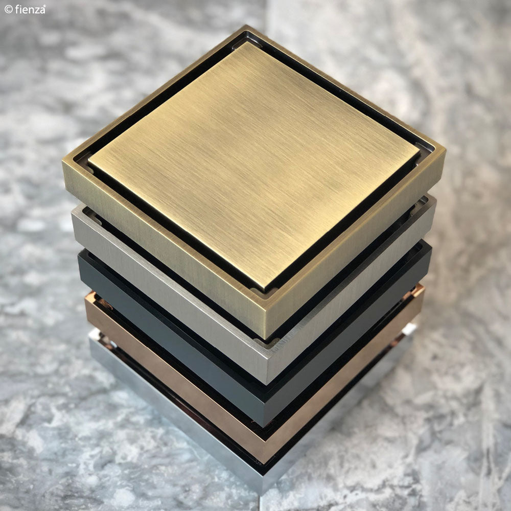 Square Tile 2-in-1 Floor Waste, 88mm Outlet, Brushed Copper