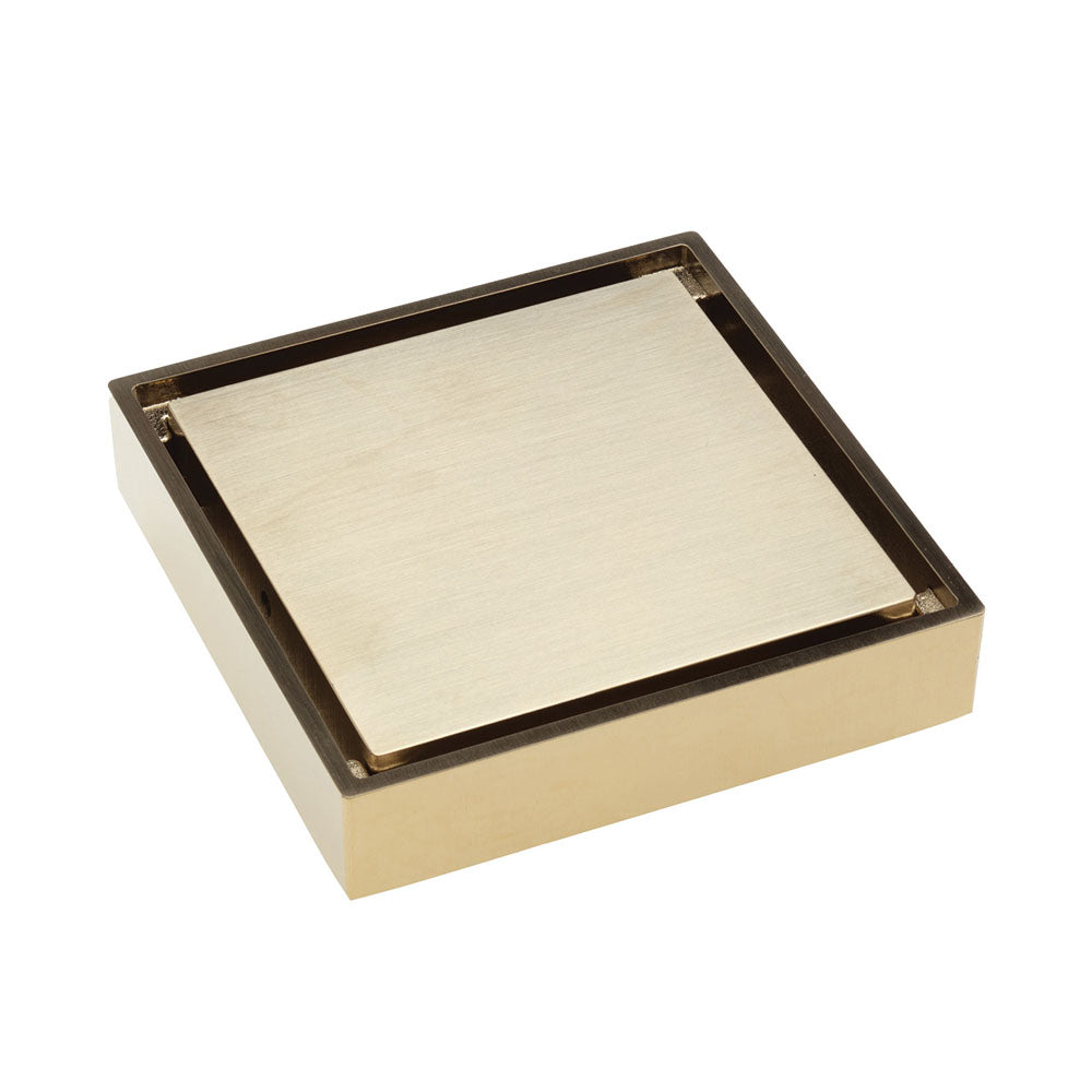Square Tile 2-in-1 Floor Waste, 88mm Outlet, Urban Brass