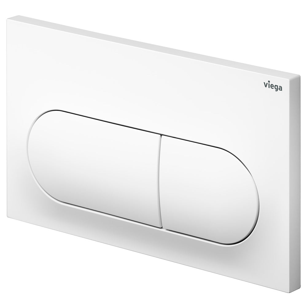 Viega Visign Life6 Pill Button Flush Plate, Gloss White