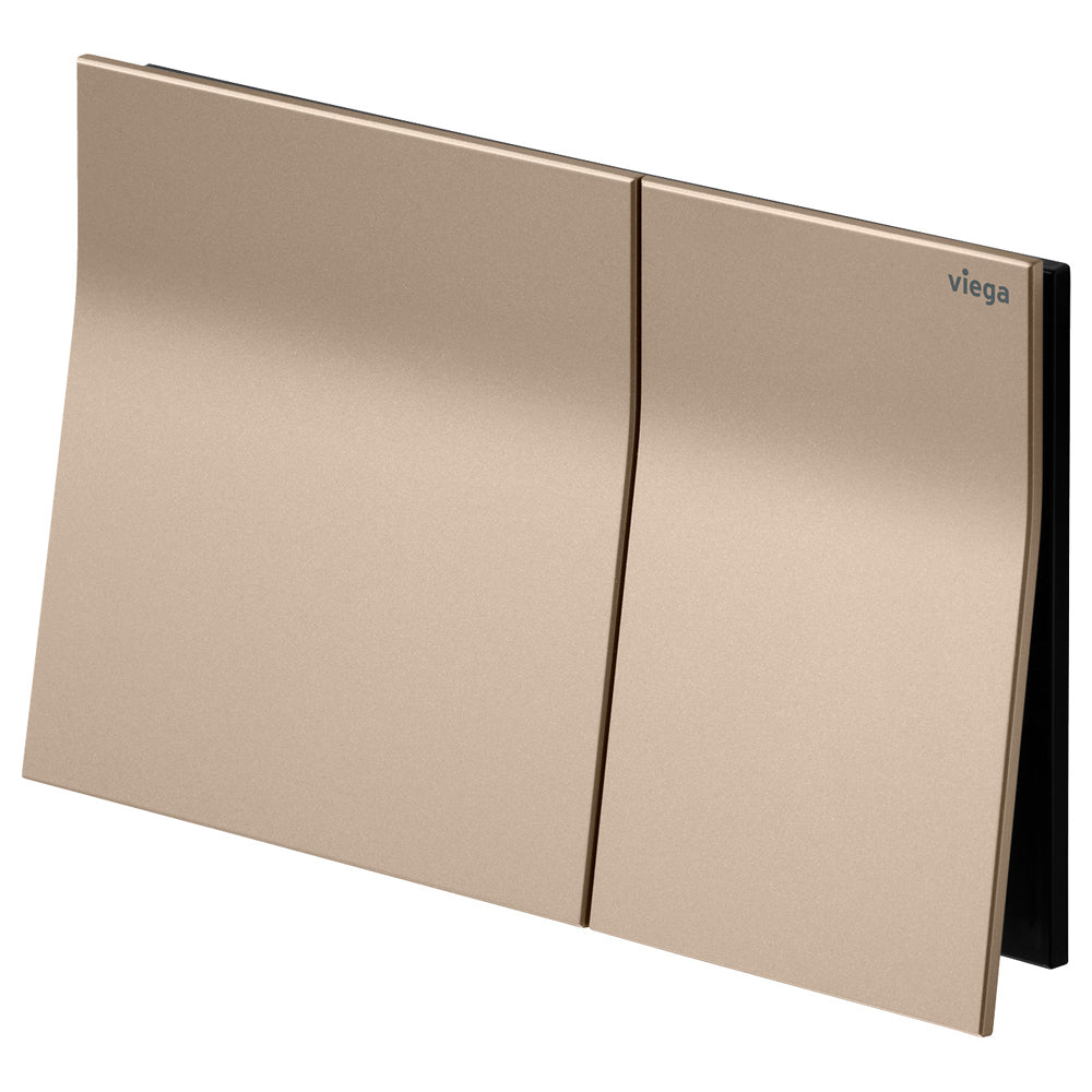 Viega Visign More 200 Angled Flush Plate, Matte Copper Metal