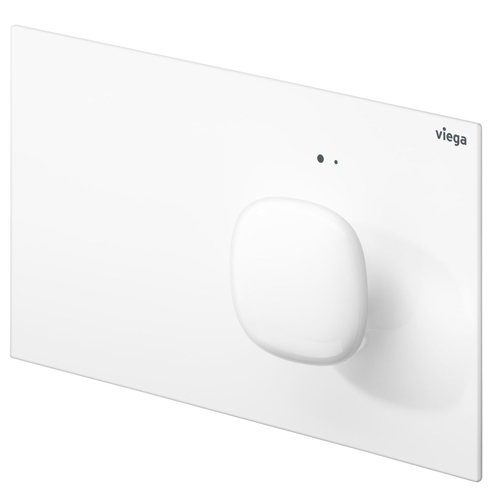 Viega Visign More 202 Electronic Flush Plate with LED Lamps, White