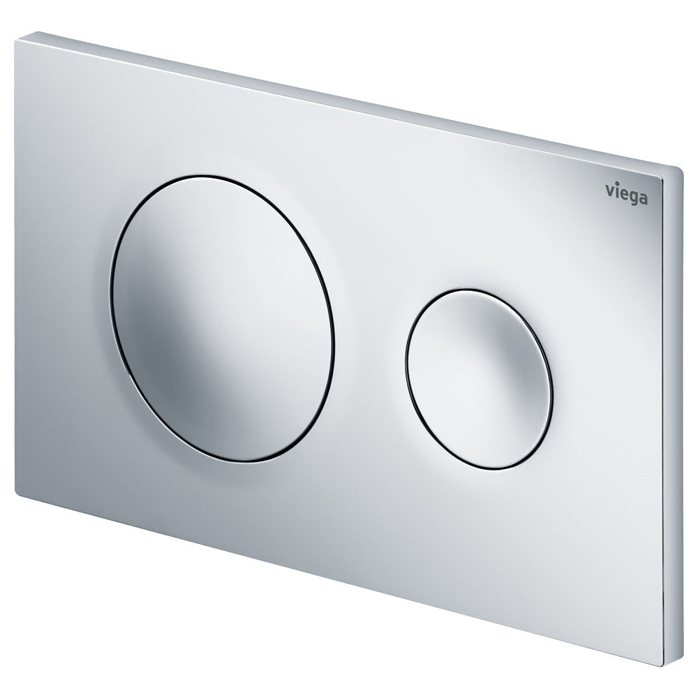 Viega Visign Style20 Round Button Flush Plate, Chrome