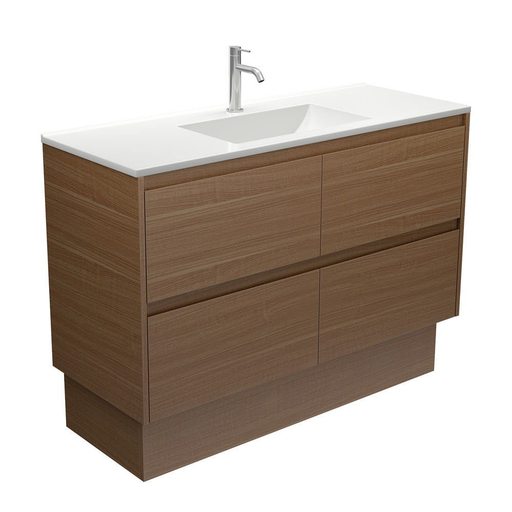 Vanessa Amato 1200 Walnut Vanity On Kick