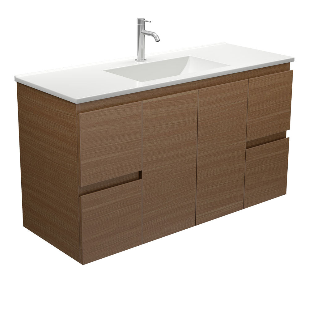 Vanessa Edge Walnut 1200 Wall Hung Vanity