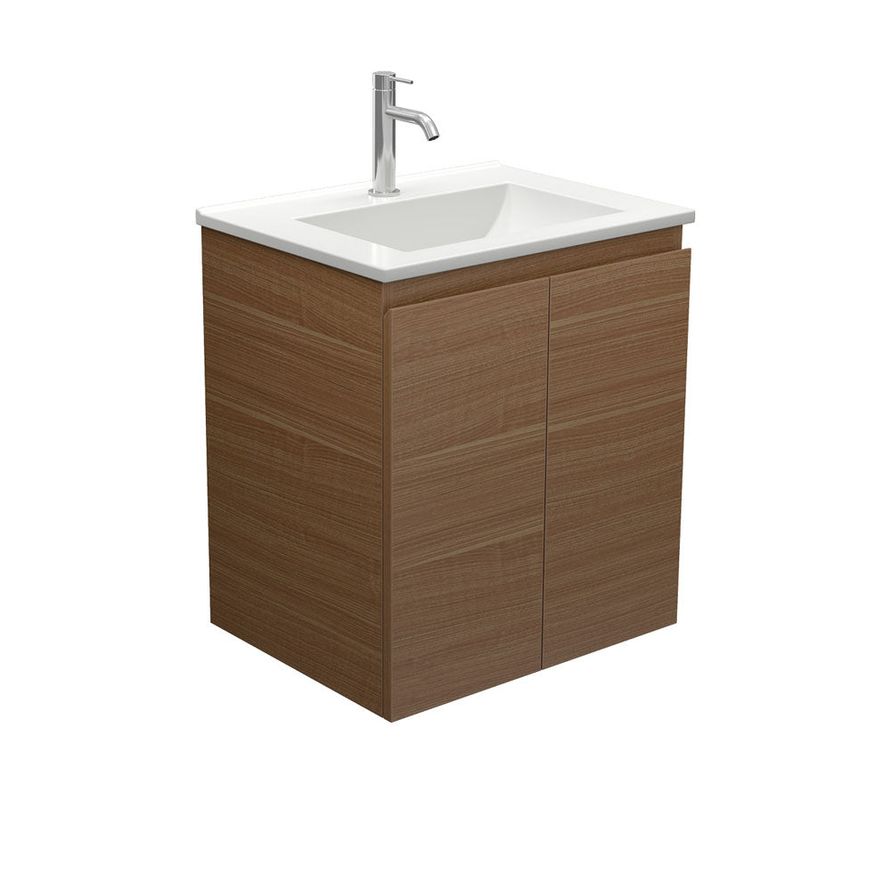 Vanessa Edge Walnut 600 Wall Hung Vanity