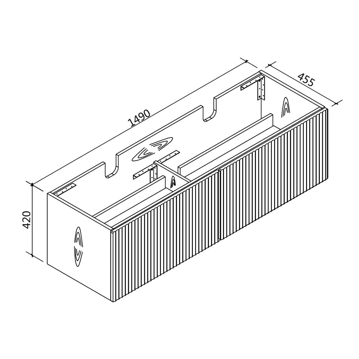 VIVO Wall Hung Vanity - Blue Bathware