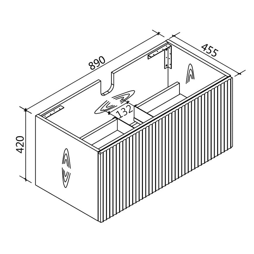 VIVO Wall Hung Vanity - Blue Bathware